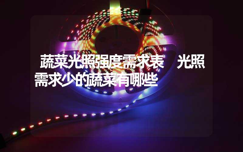 蔬菜光照强度需求表 光照需求少的蔬菜有哪些